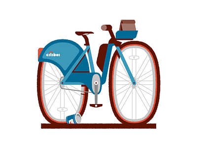 CitiBoi bicycle bike cycling illustration procreate
