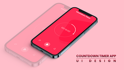 Countdown Timer App UI Design in Figma adobe xd
