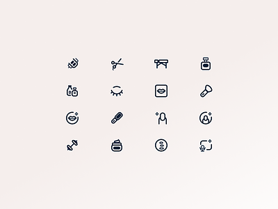 BokIcons ✴️ - Beauty and health services icon set app beauty branding graphic design icon set iconography icons vector