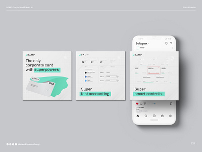 Ramp ad Storyboard ad bank bank card card cash creative data economy marketing money online payment social media statistics storyboarding visuals