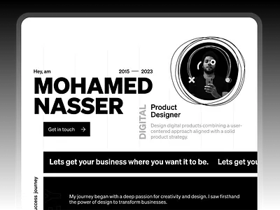 monasser portfolio 2.0 branding card cards interaction landing personal portfolio ui ui design ux design web web design website