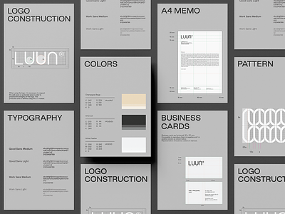 LUUN® – visual identity brand brandbook branding graphic design layout logo minimal typography