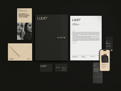 LUUN® – corporate materials branding graphic design layout logo minimal print social media typography