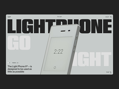 The Light Phone - Homepage animation art direction interaction layout light lightphone phone scroll smartphone ui webdesign website