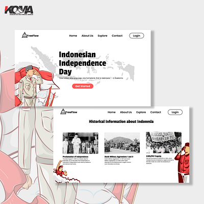 FreeFlow_Website independence of indonesia branding history indonesia kemerdekaanindo landingpage ui uiux uiuxworld ux website