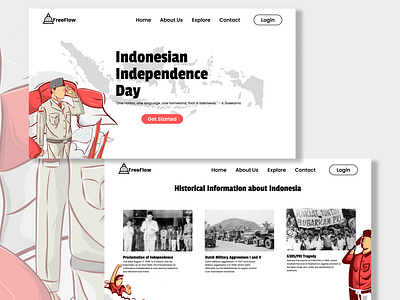 FreeFlow_Website independence of indonesia branding history indonesia kemerdekaanindo landingpage ui uiux uiuxworld ux website