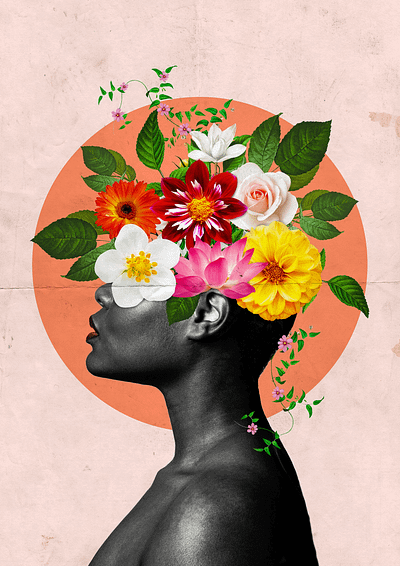 Flowers of the Soul adobe art collage color digital art digital collage graphic design illustration photoshop poster