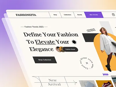Fashion Brand Landing Page design fashion graphic design hero section landing page ui ui components website