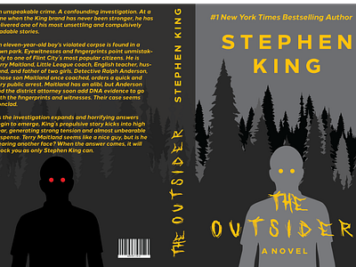 The Outsider by Stephen King Book Cover graphic design illustration typography