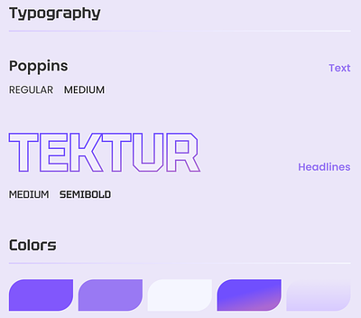 UI-kit / Futuristic style / Fonts & colors branding colors daily design figma fonts futuristic interface purple typography ui user experience user interface violet