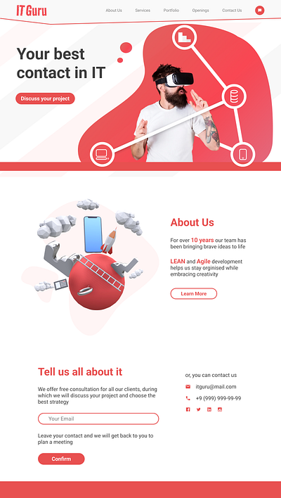 IT Website Concept design graphic design ui ux