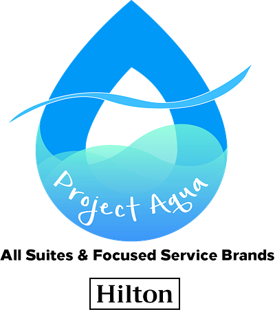 Hilton Project Aqua Logo branding graphic design illustration logo typography