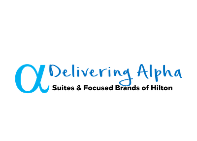Hilton Delivering Alpha Logo branding graphic design logo typography