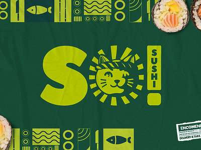 SOSUSHI! LOGO DESIGN art branding clean design illustration illustrator logo minimal ui vector