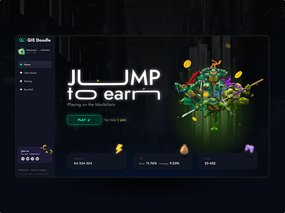 Game on blockchain animation branding figma figmadesign illustration product ui ux
