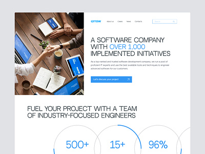 Software company "arrow" mobile version agency company design software ui ux web