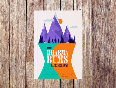 The Dharma Bums beat generation bookcover cover art hiking nature