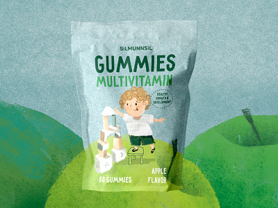 Kids Supplements Illustration character character illustration fruits illustration illustration kids kids illustration label label illustration packaging packaging illustration supplements packaging texture