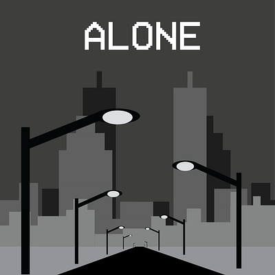 Alone design graphic design illustration