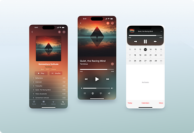 Music App album album cover app control design dynamic island mobile music ui ux