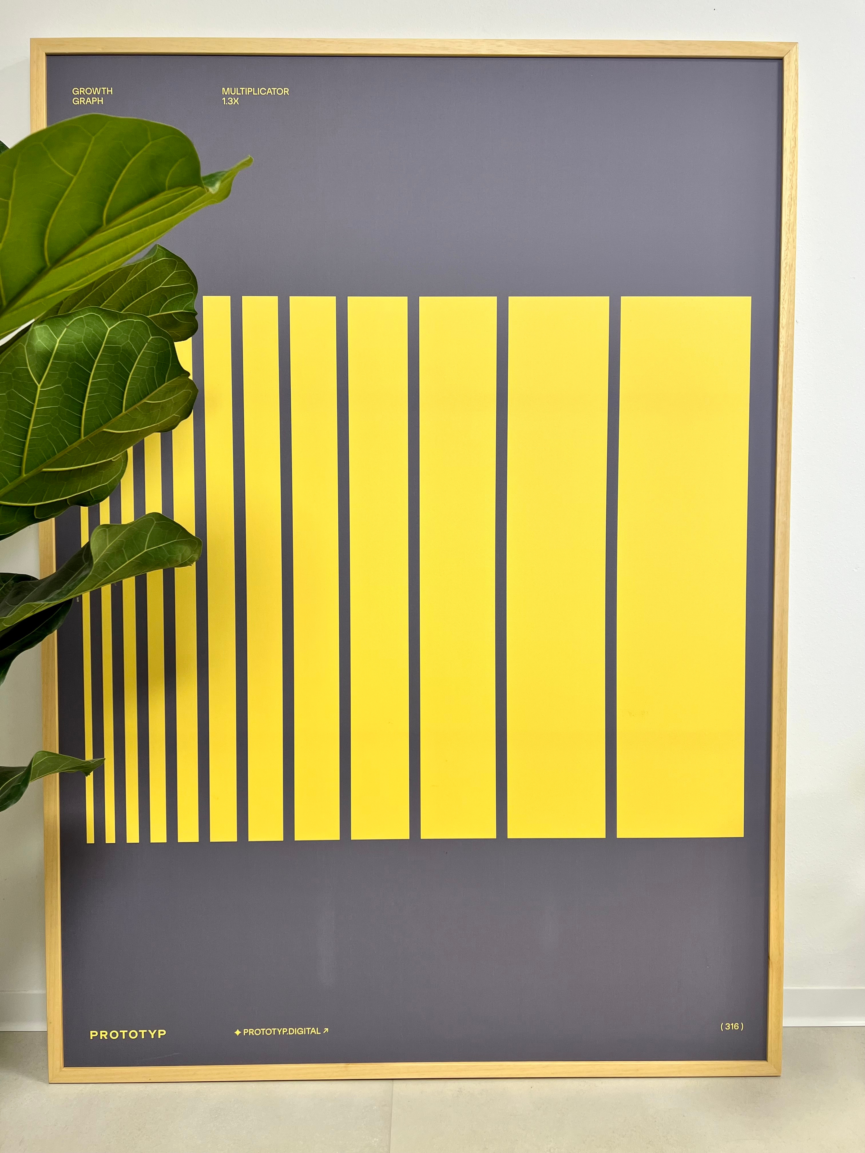 ( 316 ) Growth Graph Poster graphic design illustration interior minimal poster typography