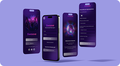 Event App - UX / UI Design Swoove app branding design ui ux