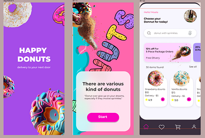 Sweet Donut Design app design graphic design logo ui ux