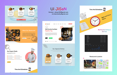 Restaurant Web design ( Responsive) 3d animation app art branding design flat graphic design icon illustration illustrator logo minimal motion graphics typography ui ux vector web website