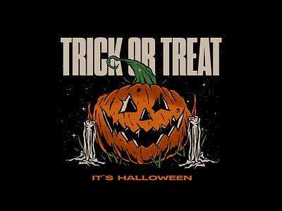 Trick Or Treat - Halloween Tshirt apparel branding clothing design graphic design halloween illustration logo merch music pumpkin tshirt