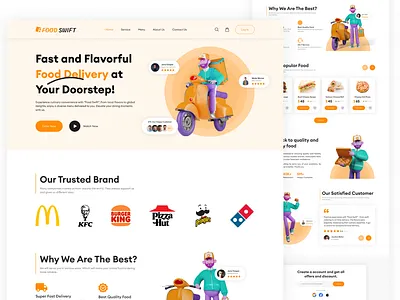 Food Delivery Landing Page design food delivery food delivery landing page food delivery website landing page landing page design product design ui ux website website design