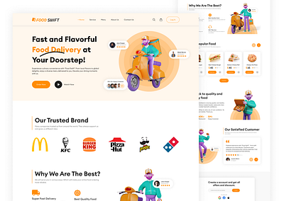 Food Delivery Landing Page design food delivery food delivery landing page food delivery website landing page landing page design product design ui ux website website design