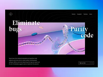El: - hero section challenge 01/15 brand identity branding concept design graphic design hero hero section landing page ui ux