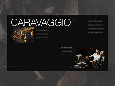 Caravaggio exhibition - hero section challenge 04/15 art brand identity culture design exhibition graphic design landing page painting ui ux