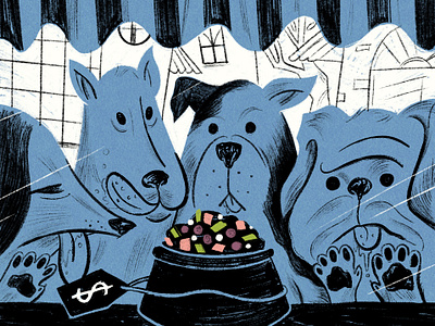 Dog Food, by Shane Cluskey advertisementillustration conceptual illustration editorial illustration illustration illustrationart illustrationartist