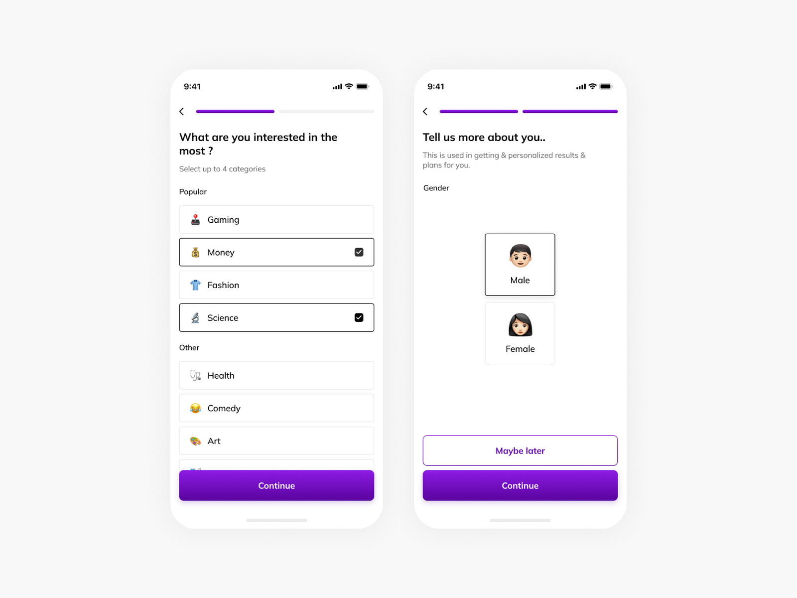 Simple onboarding UI design by Sanoj Dilshan on Dribbble