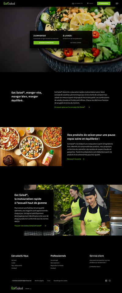 Eat Salad - Create your own salad! WebApp app design landing page product design salad ui webdesign