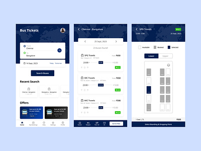 Bus Booking App app design bus booking app daily ui daily ui challenge dailyui design mobile app mobile app design mobile ui product design ticket booking app travel travel app ui ui design ui ux uidesign uxui