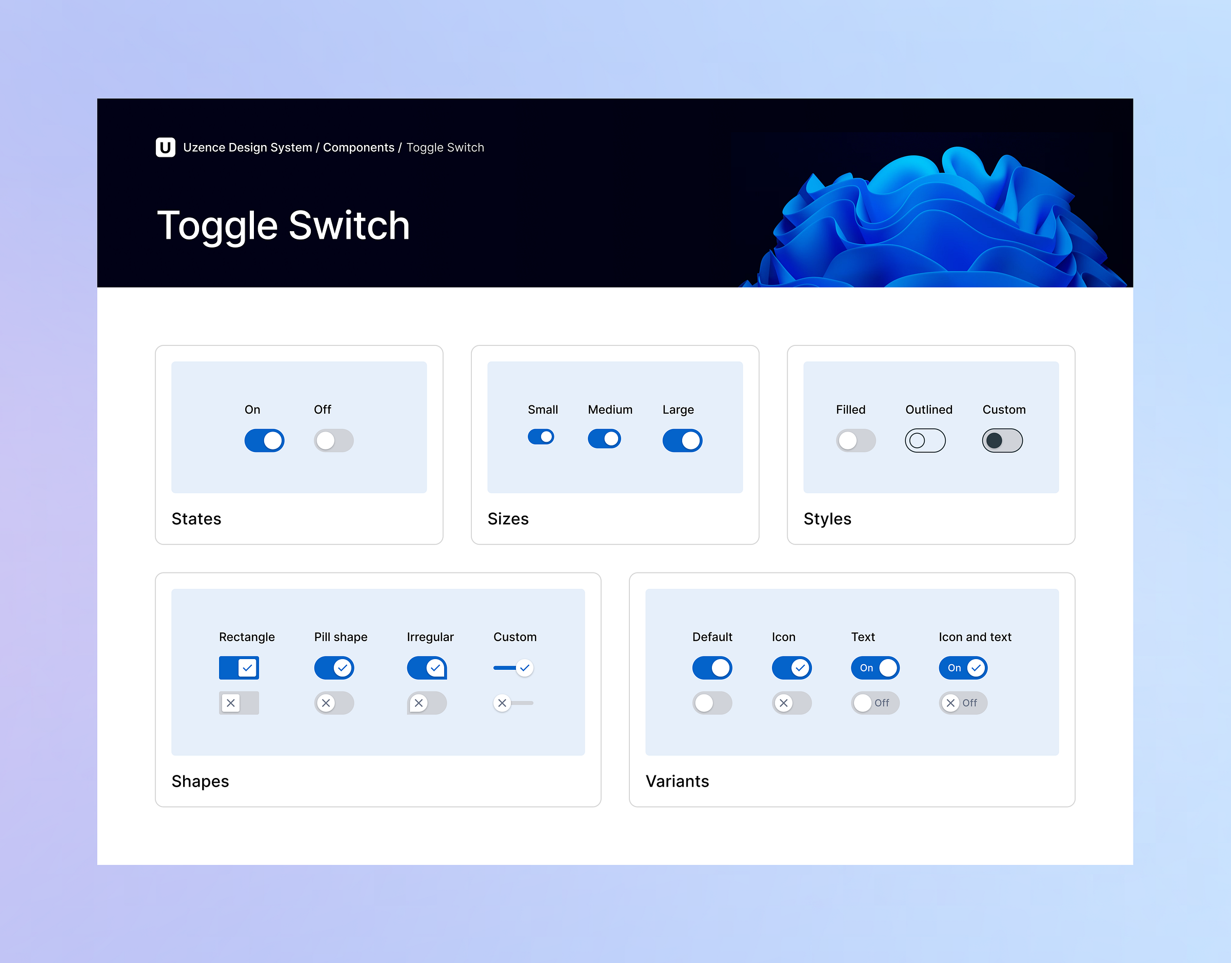 UI Component - Toggle Switch | Uzence by Uzence Design Agency on Dribbble