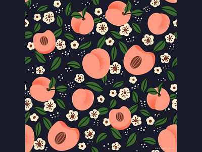Apricot Pattern apricot floral fruit nature pattern