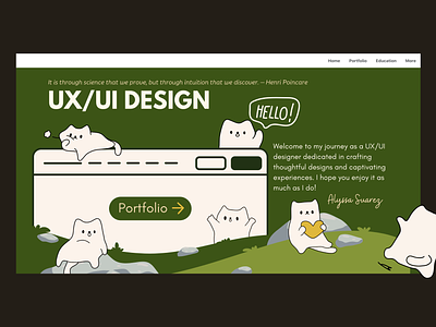 A Fun UX/UI Portfolio Web Design canva design portfolio hello portfolio ui ux uxui web design