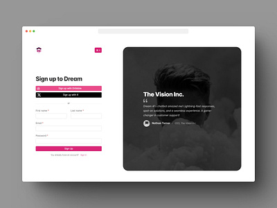 Sign up page css html javascript sign in ui ux