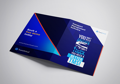 TransVirtual Brochure Mockup branding brochure design graphic design infographics logistics transport truck show