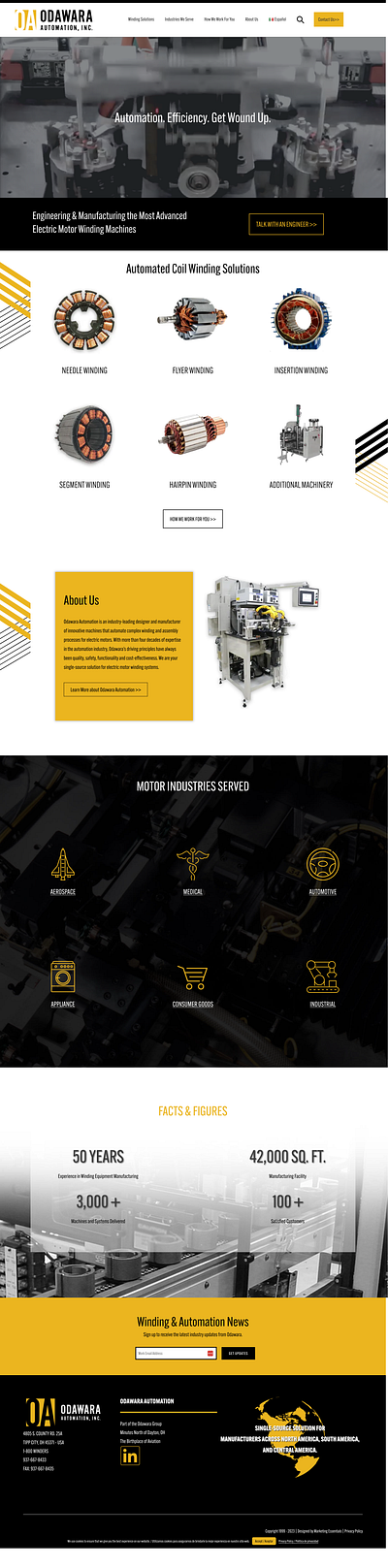 Automation/Manufacturing Website adobe xd automation graphic design industrial manufacturing ui ui design ux design web design wordpress
