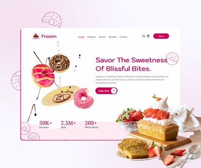 Dessert Landing Page- Hero Section | UI Design design illustration landing page ui ux website