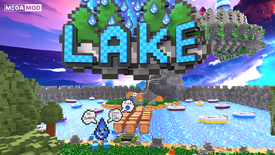 LAKE 3d boat building cloud drop games kingdom lake lego megamod roblox voxel voxel graphics voxelart