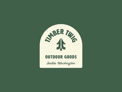 Timber Twig - Outdoor Goods Badge #2 badge badge design logo logo design nature branding nature logo outdoor brand outdoor design outdoor logo outdoors retro retro brand retro branding retro design retro logo tree tree logo