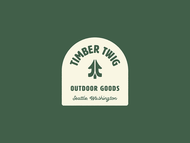 Timber Twig - Outdoor Goods Badge #2 badge badge design logo logo design nature branding nature logo outdoor brand outdoor design outdoor logo outdoors retro retro brand retro branding retro design retro logo tree tree logo