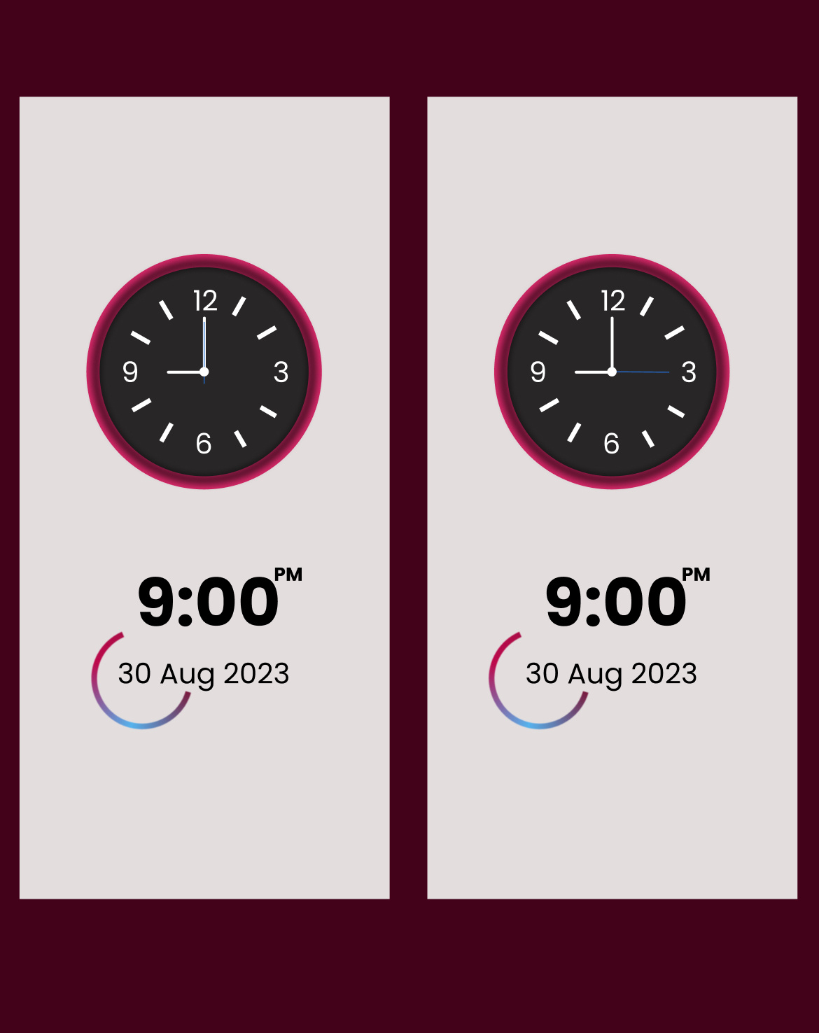 Clock design (UI) by Greta Vardanyan on Dribbble