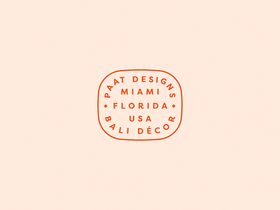 Paat Designs Badge badge badgedesign brand identity branding florida miami retro simple type type typography vintage