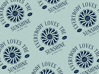 Everybody loves the sunshine 🌞 badge florida illustration minimal modern pattern retro sun sun design type typography vintage
